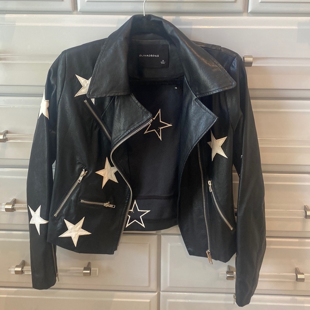 Star leather jacket
